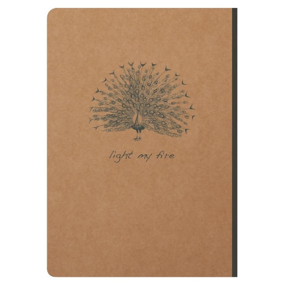 Clairefontaine - 103546C - A Linen Spine Pocket Book - Flying Spirit A5 14.8 x 21 cm 192 Pages Ruled Ivory Paper 90g Brown Kraft Cover