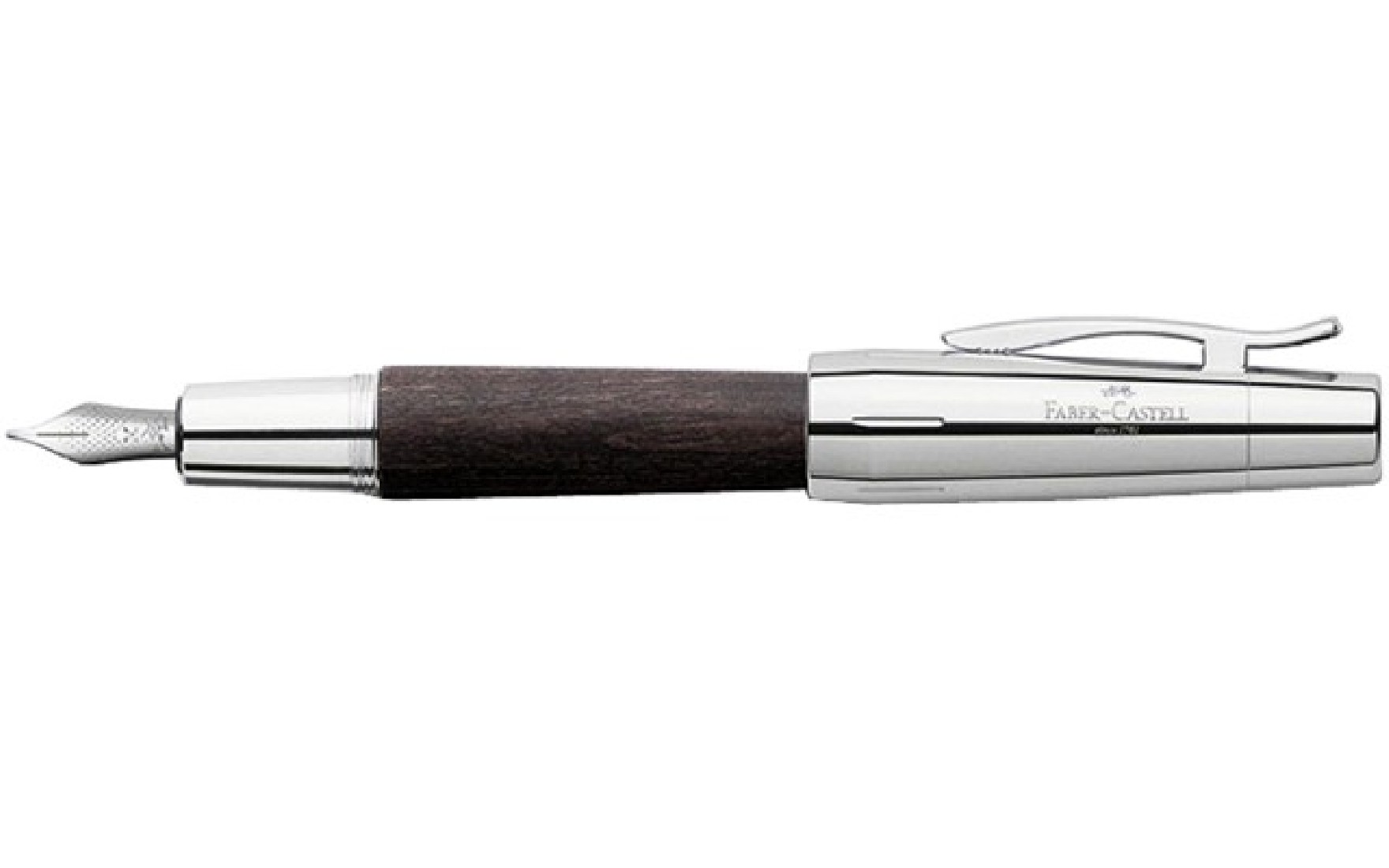 Faber Castell E-Motion Pearwood Black Chrome  Fountain Pen 148220