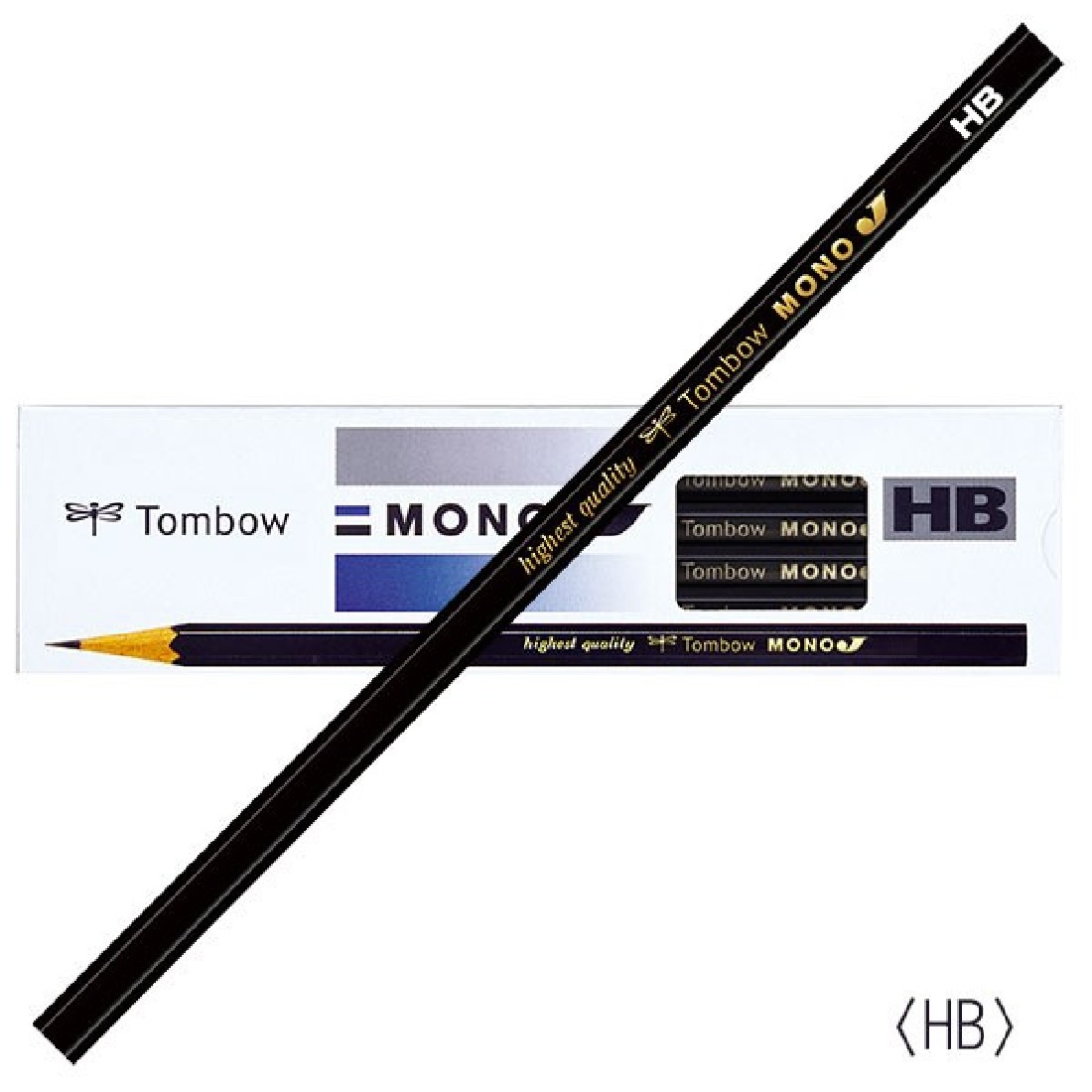 Tombow set 12pcs wooden pencils black  MONO-J
