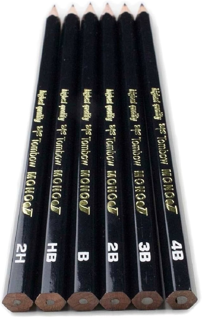 Tombow set 12pcs wooden pencils black  MONO-J