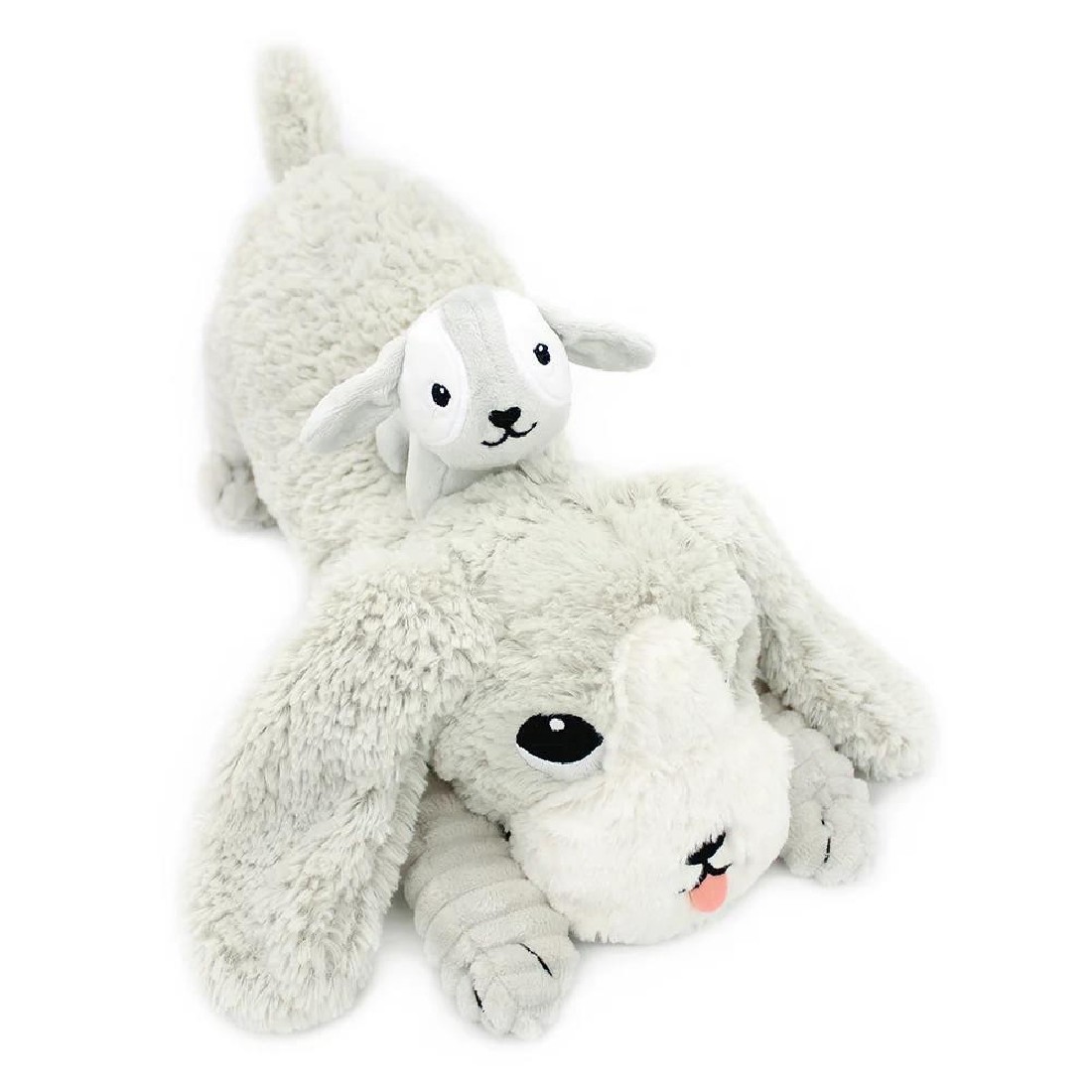 Toutou the dog plush mom and her grey baby - Les Ptipotos 75700 Les Deglingos