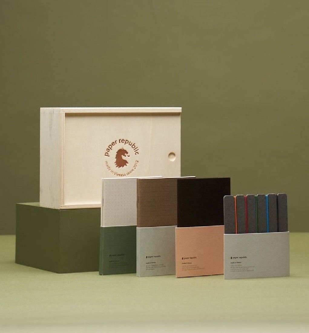 Paper Republic the writers essentials pocket red leather journal kit