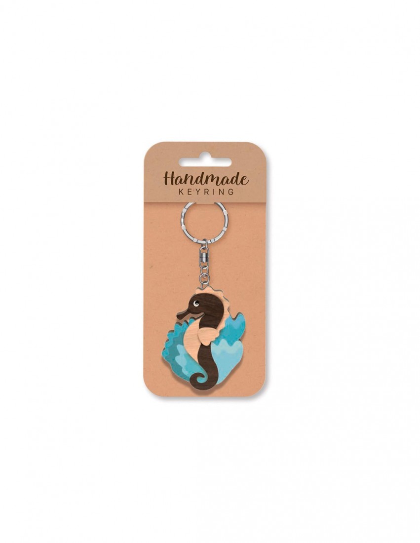 Μπρελόκ ξύλινο Seahorse Wooden Keyring K1967 Global Journey Gifts