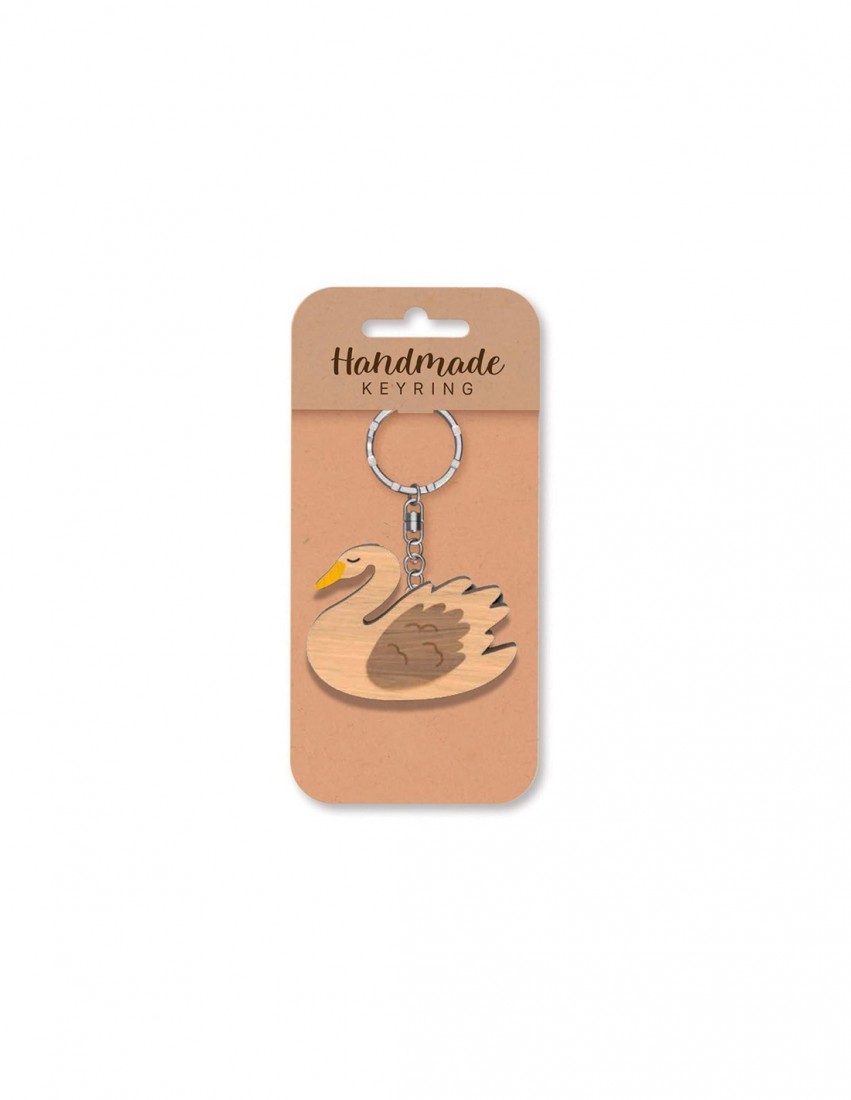 Μπρελόκ ξύλινο Swan Wooden Keyring K1976 Global Journey Gifts