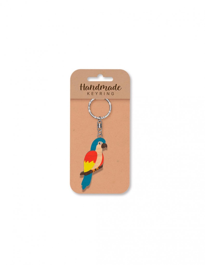 Μπρελόκ ξύλινο Parrot Wooden Keyring K1958 Global Journey Gifts