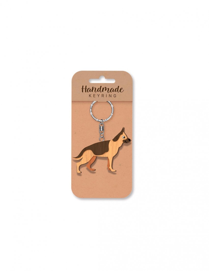 Μπρελόκ ξύλινο German Shepherd Wooden Keyring K1991 Global Journey Gifts
