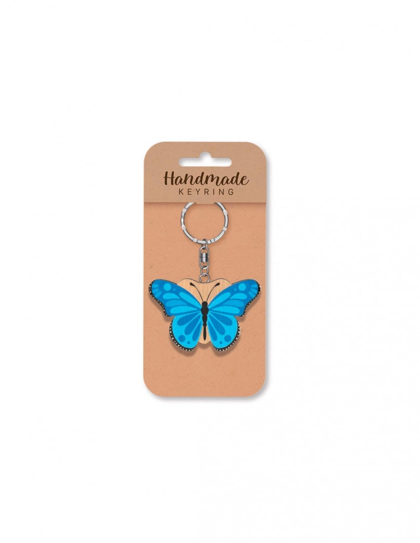 Μπρελόκ ξύλινο Butterfly 2 Wooden Keyring K1905 Global Journey Gifts