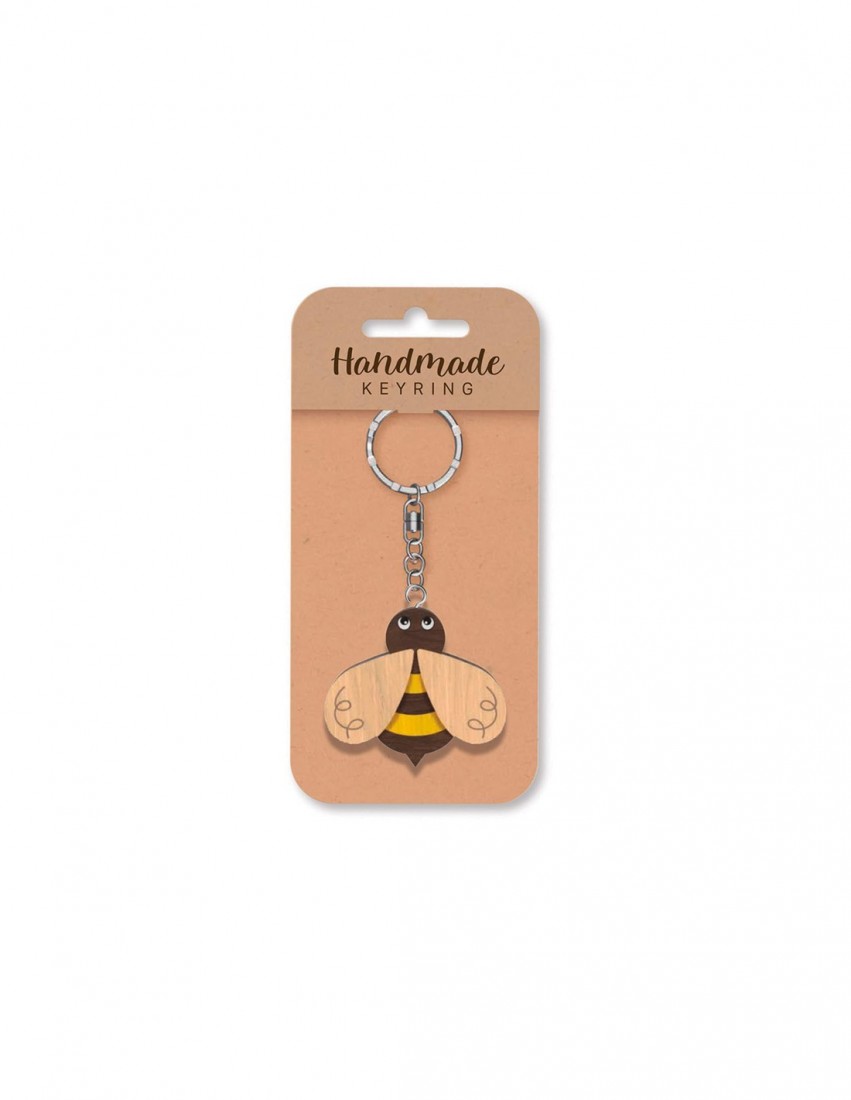 Μπρελόκ ξύλινο Honey Bee Wooden Keyring K1936 Global Journey Gifts