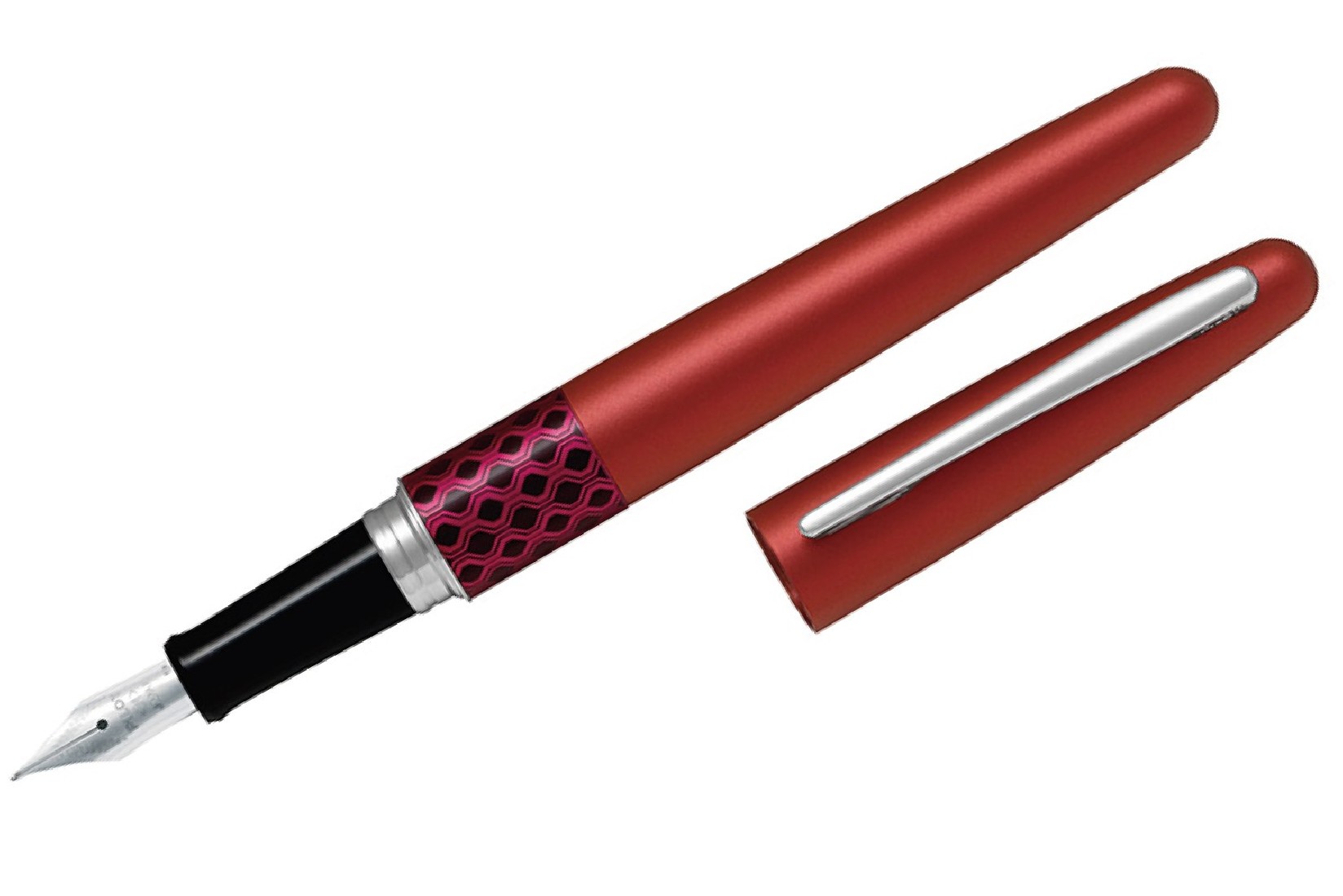 Pilot MR Retro Pop Collection, Fountain Pen, Metallic Red, Flower Ring