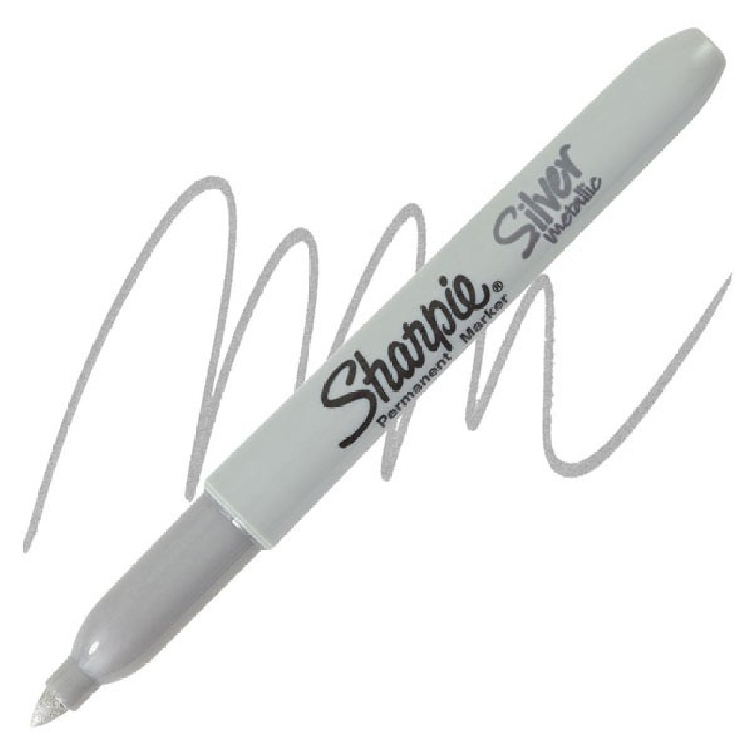 Permanent Marker Fine Point Metallic Silver Sharpie