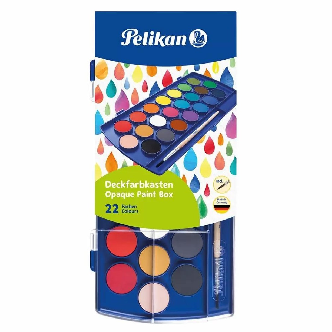 Opaque Paint Box 22 colours 721670 Pelikan,