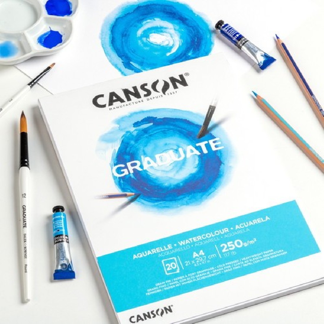 Μπλόκ  Graduate Aquarelle 250gr 20 φύλλα Α4 400127657  Canson