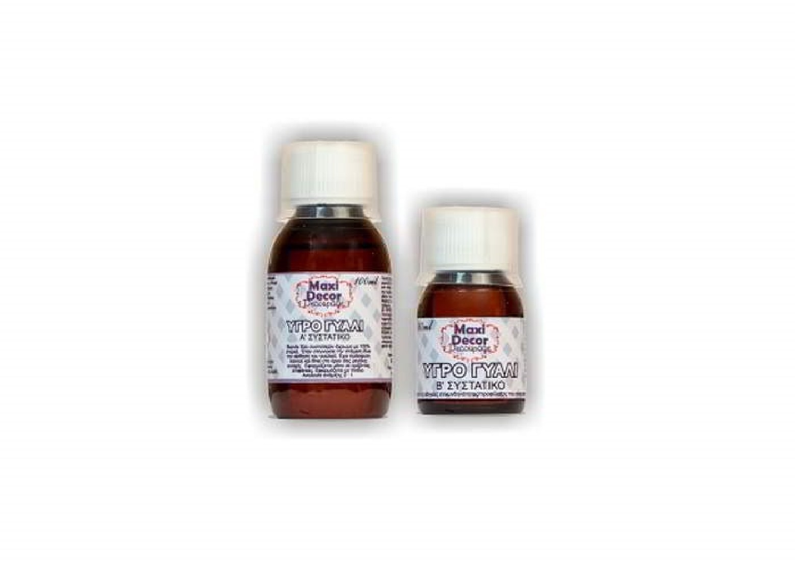 Υγρό γυαλί (2 Συστατικών)100 + 50 ml  Maxi Decor.