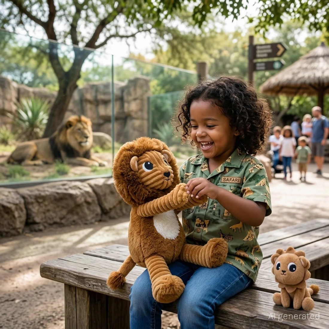 Graou brown sugar soft toy dad and its baby - Les Ptipotos 76210 Les Deglingos