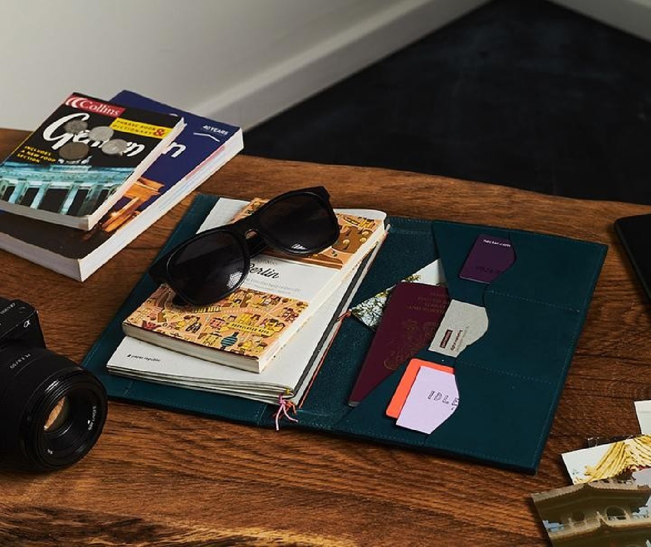 Paper Republic A5 Leather Le Portfolio Petrol Blue