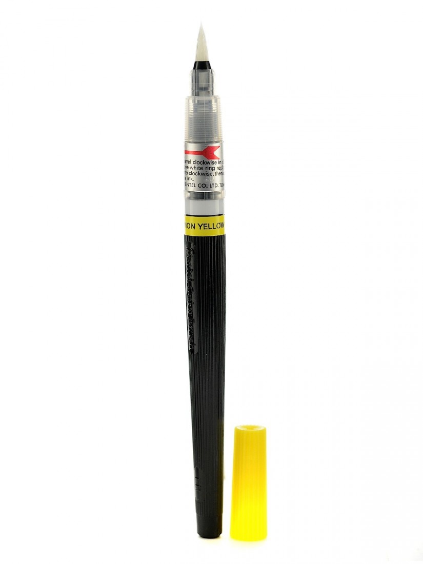 Pentel Art Brush Pen - Yellow  GFL105