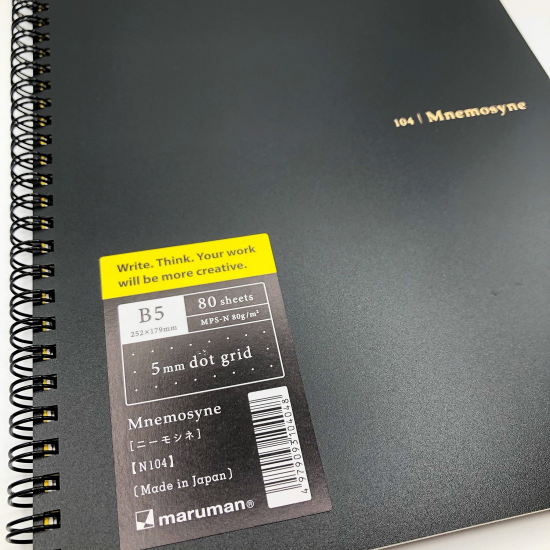 Mnemosyne spiral notebook 104 B5 5mm 80sheets dot 80gr