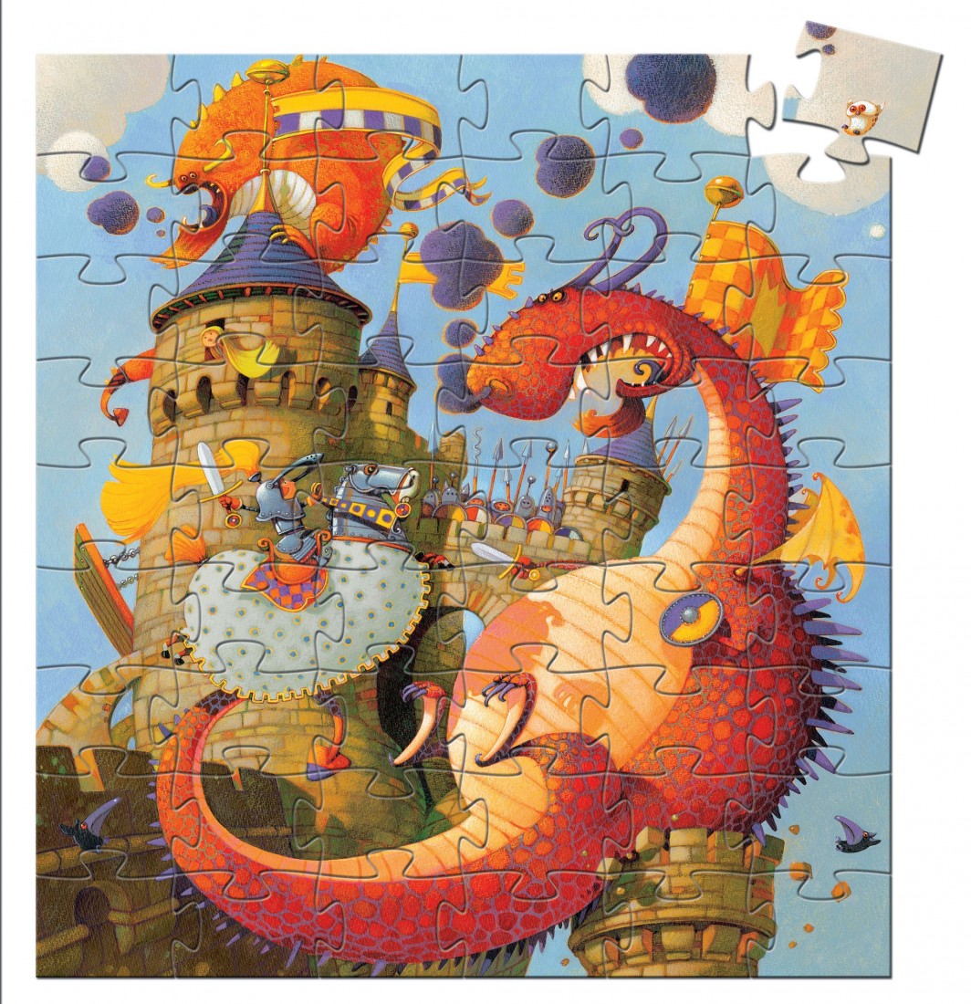 Puzzle σε σχηματικό κουτί  54τμχ. O Δράκος DJ07256 Djeco