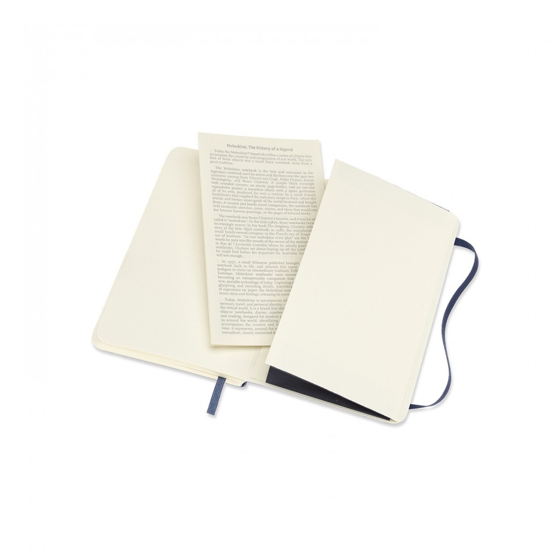 Notebook Pocket 9x14 Plain Sapphire Blue Soft Cover, Moleskine