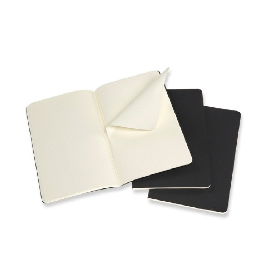 Set of 3 Extra Large Ruled Journals Black Soft Cover 19x25 Moleskine