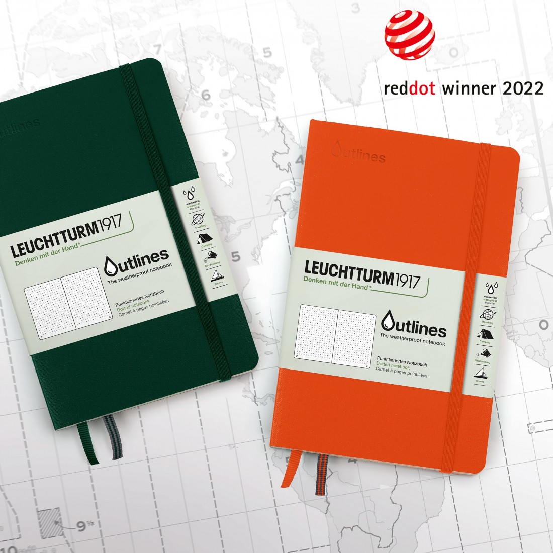 Leuchtturm 1917 Outlines B6 Plus Paperback Walden Green Dotted Soft Cover