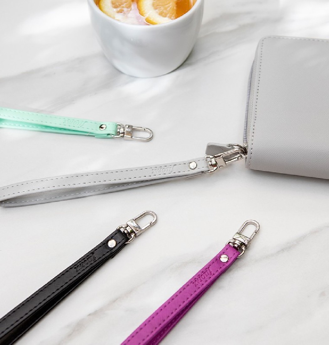 Filofax personal saffiano zip wristlet black 132801