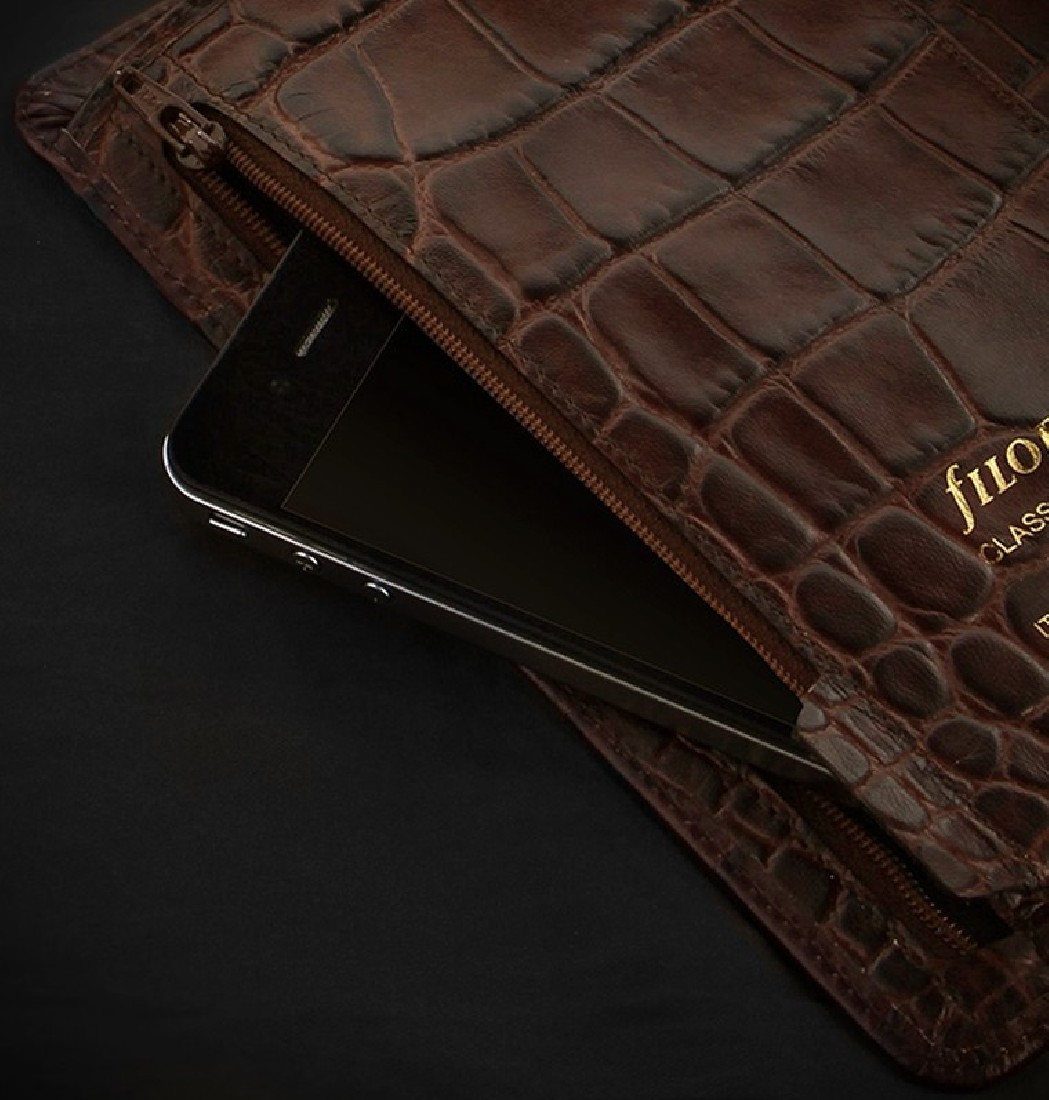 Filofax Organizer Leather Personal Crocodile Chestnut 026016