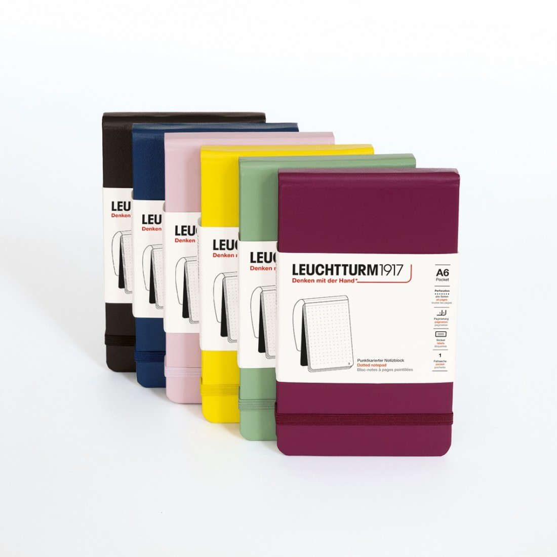 Leuchtturm 1917 Reporter Notepad A6, Lemon, Ruled Hard Cover