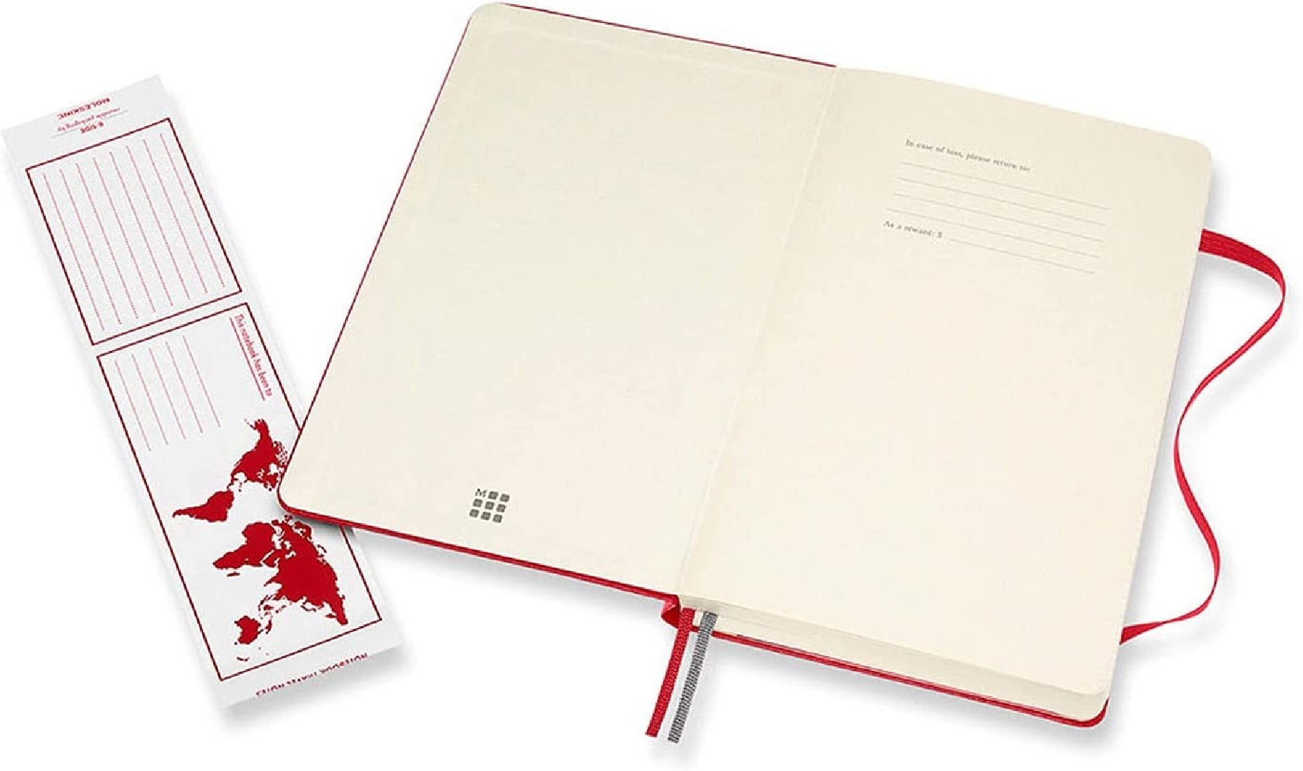 Moleskine Notebook Ruled Expanded Version Large 13x21  Red Hard Cover