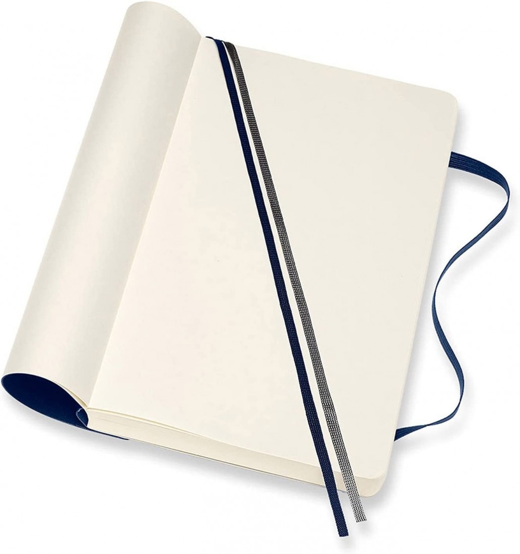 Notebook Large 13x21 Plain Expanded Version Sapphire Blue Soft Cover Moleskine