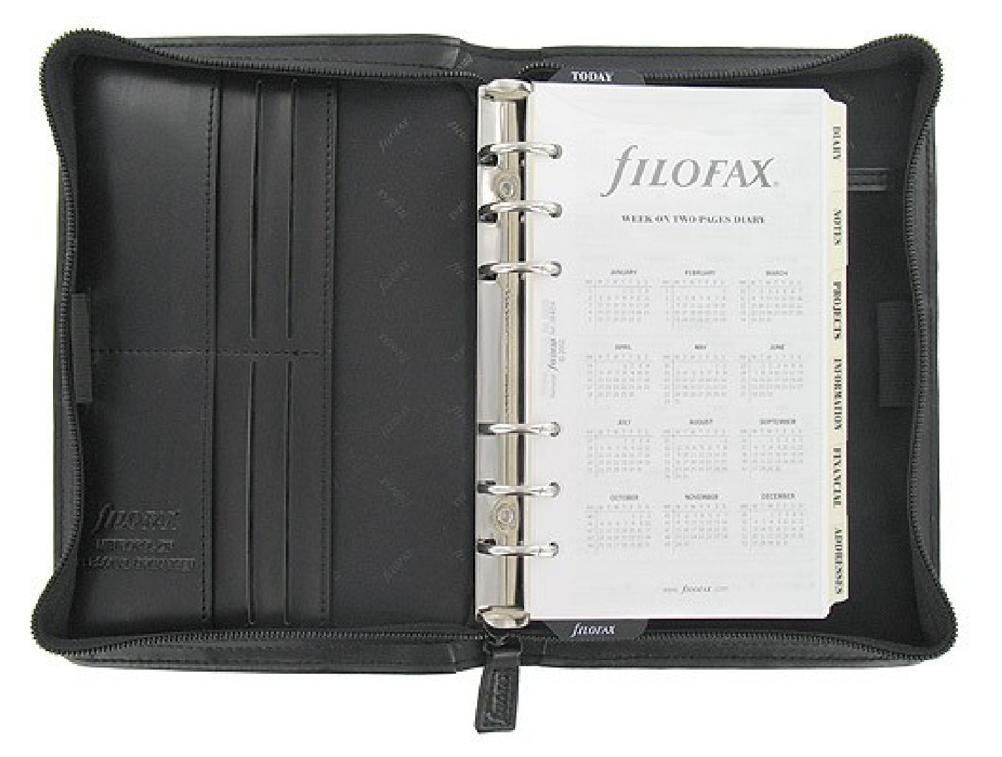 Filofax Organiser Personal Metropol Zip Black 026978