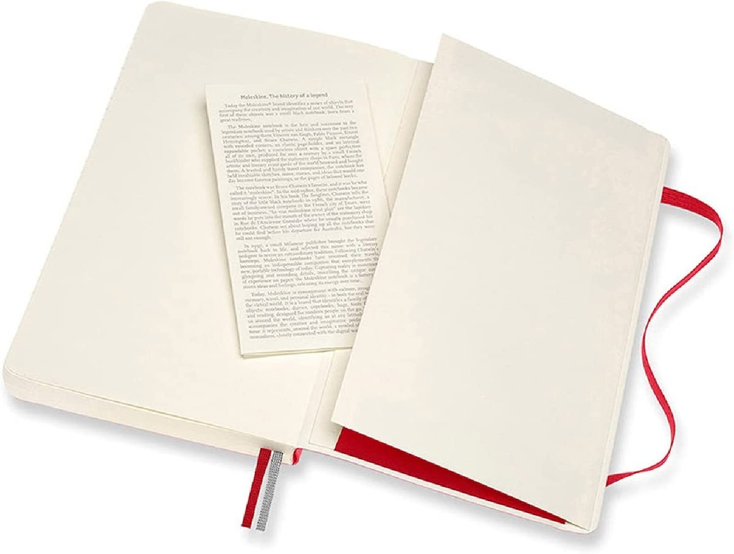 Moleskine Notebook Large 13x21 Ruled Expanded Version Red Soft Cover