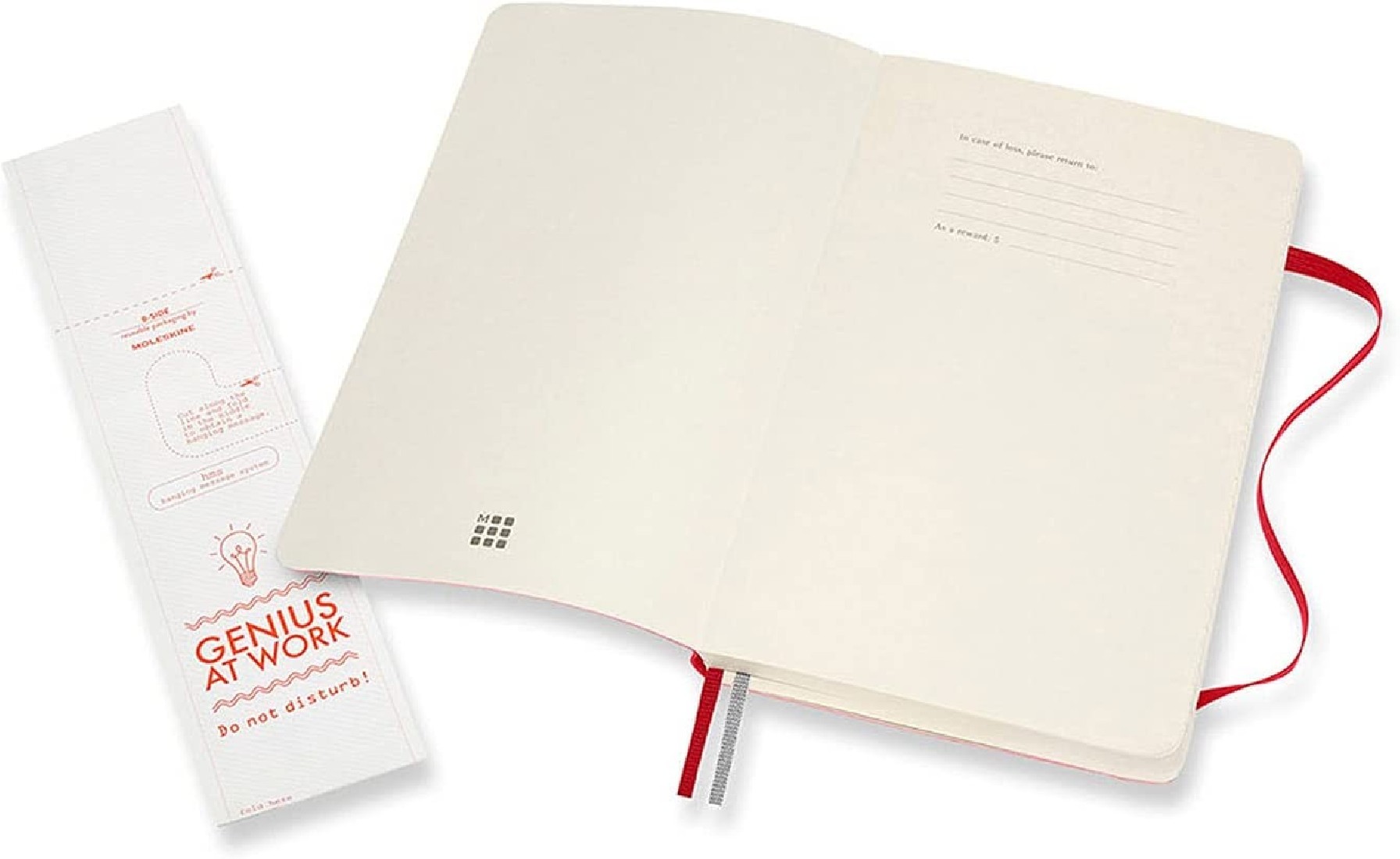 Moleskine Notebook Large 13x21 Ruled Expanded Version Red Soft Cover