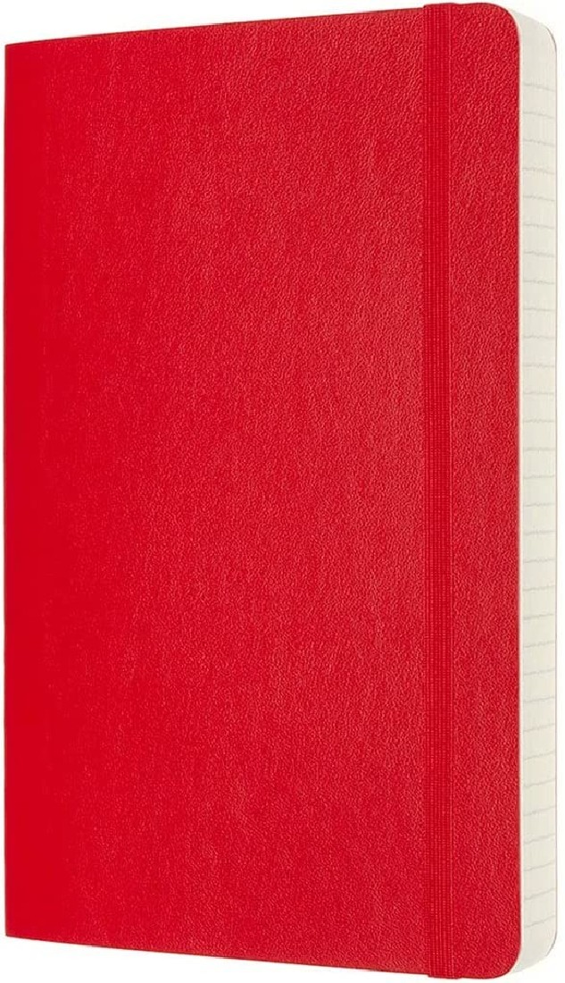 Moleskine Notebook Large 13x21 Ruled Expanded Version Red Soft Cover