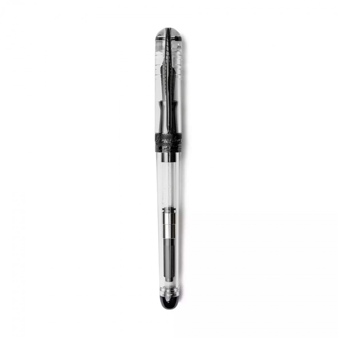 Pineider Avatar Ultraresin Demo Clear with Black Trims Fountain Pen