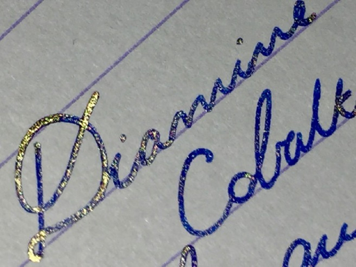 Diamine 50ml Cobalt Jazz Fountain pen shimmer ink bottle