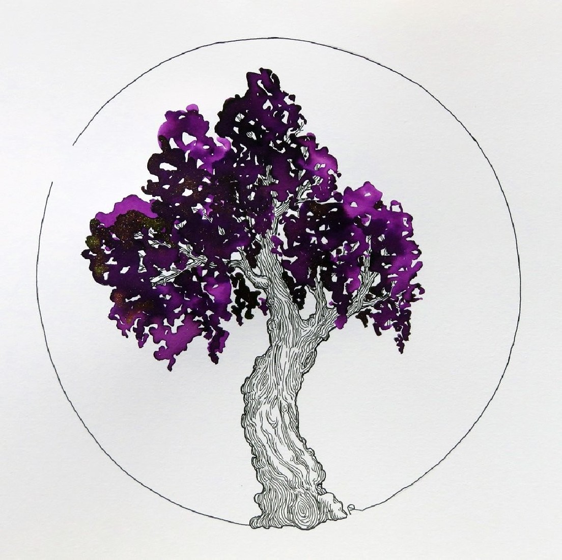 Diamine 50ml Purple Pazzazz Fountain pen shimmer ink bottle