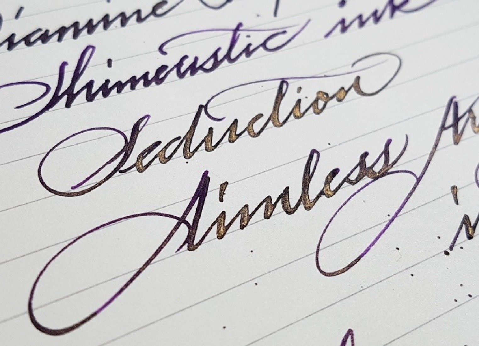 Diamine 50ml Purple Pazzazz Fountain pen shimmer ink bottle