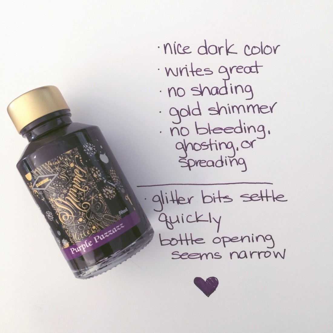 Diamine 50ml Purple Pazzazz Fountain pen shimmer ink bottle