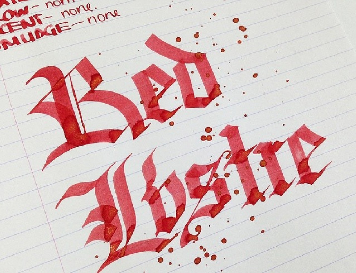 Diamine 50ml Red Lustre Fountain pen shimmer ink bottle