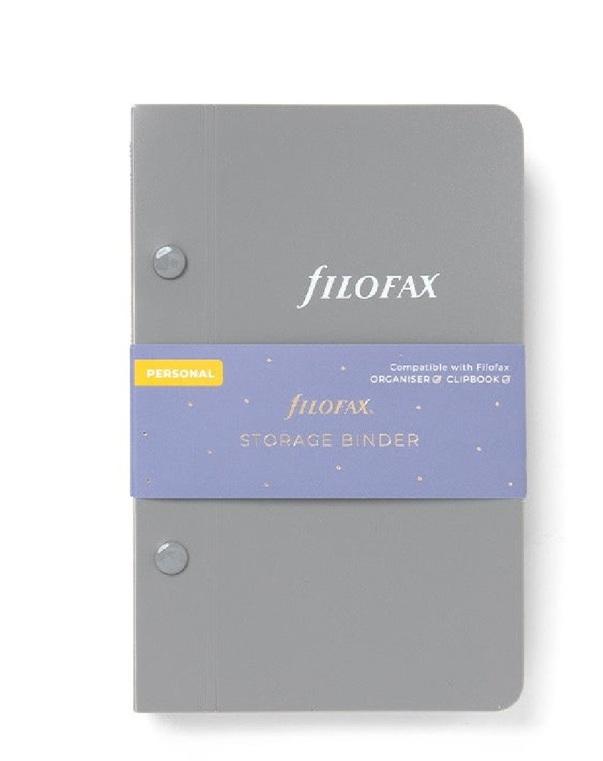 Filofax Refill Personal Organizer Storage Binder Grey 132919