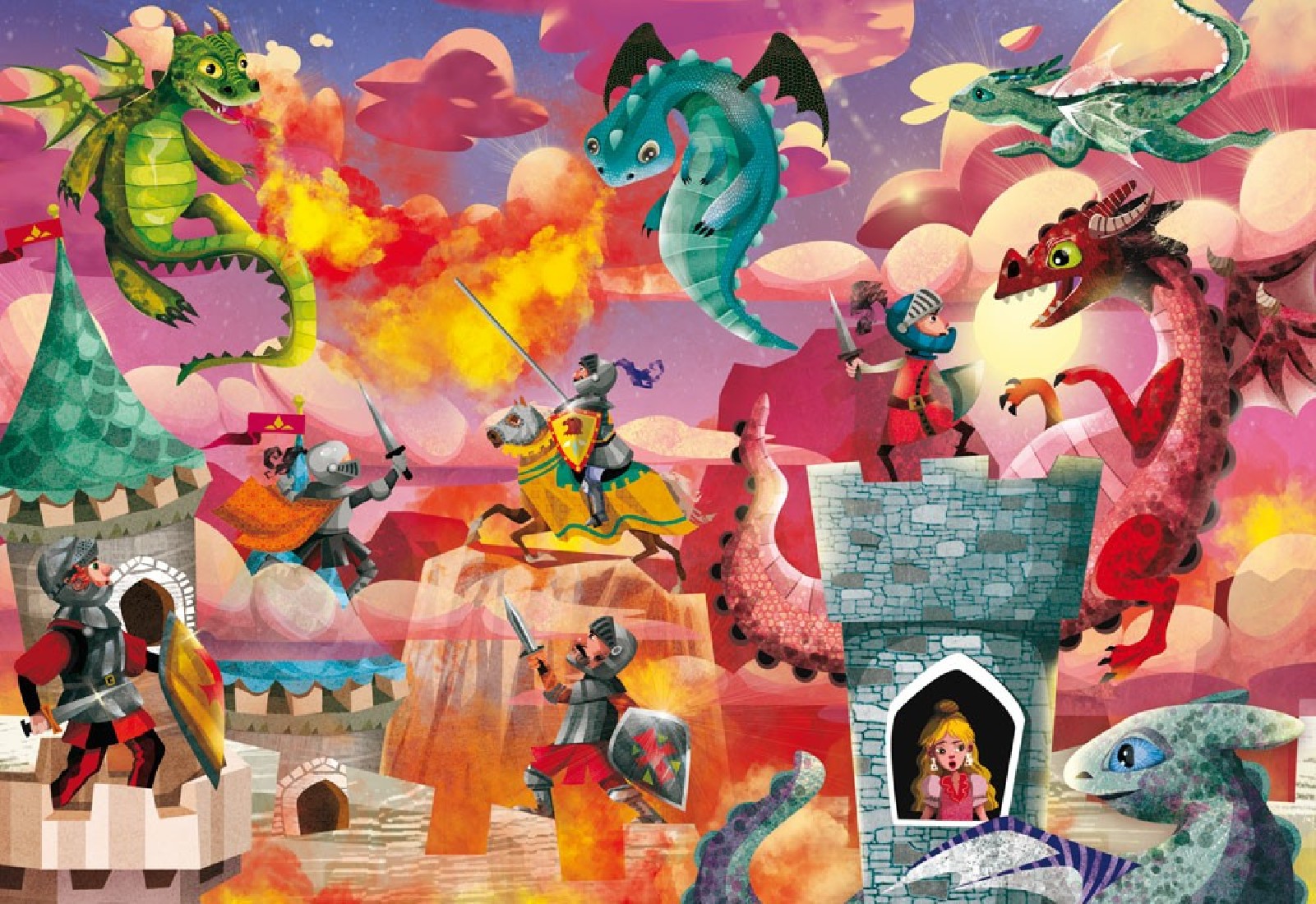 Puzzle (2 x 70τμχ.) Ιππότες- Οι γενναίοι υπερασπιστές του κάστρου  ΕΛΛΗΝΟΕΚΔΟΤΙΚΗ