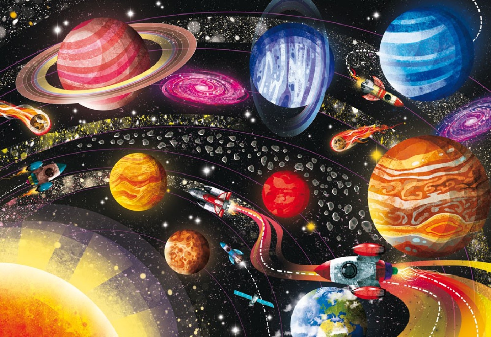 Puzzle (2 x 70τμχ.) Ταξίδι στο ηλιακό σύστημα  ΕΛΛΗΝΟΕΚΔΟΤΙΚΗ