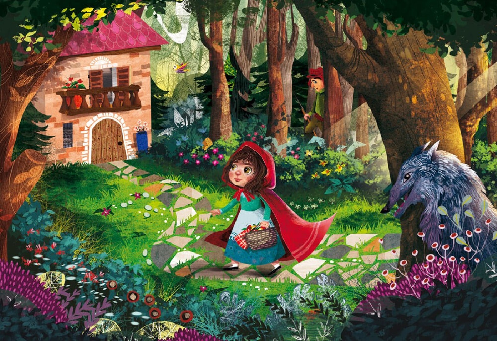 Puzzle (2 x 48τμχ.) Η Κοκκινοσκουφίτσα - Η Χιονάτη  ΕΛΛΗΝΟΕΚΔΟΤΙΚΗ