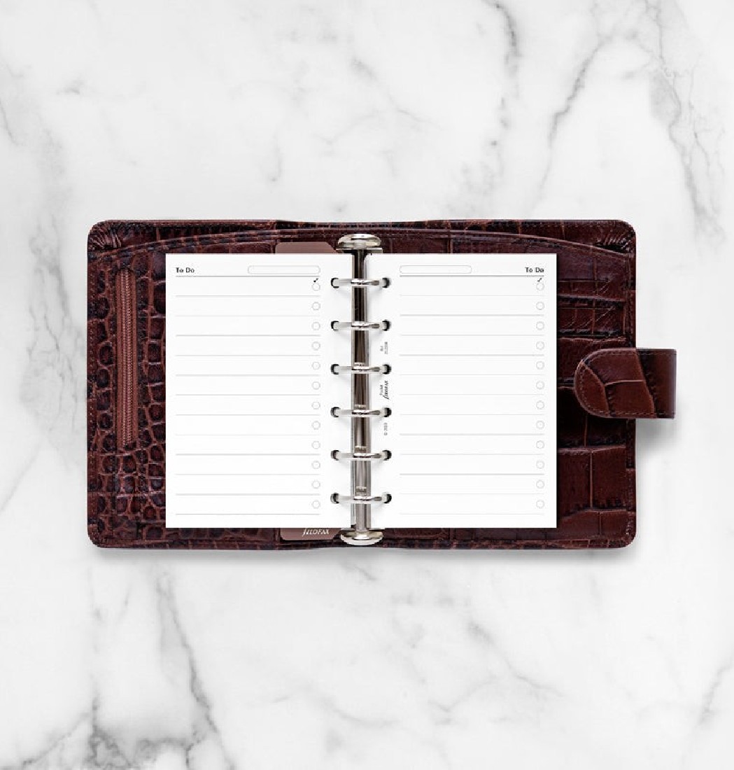 Filofax Refill To Do Pocket 212204 Filofax