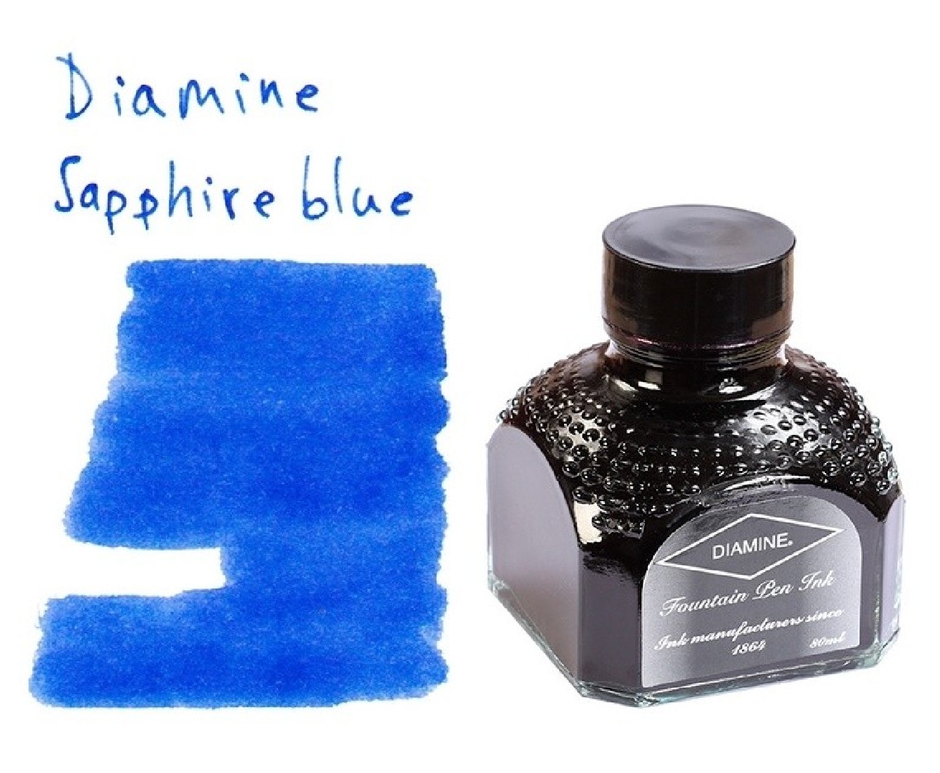 Diamine 80ml  Sapphire Blue 037  Fountain pen ink bottle