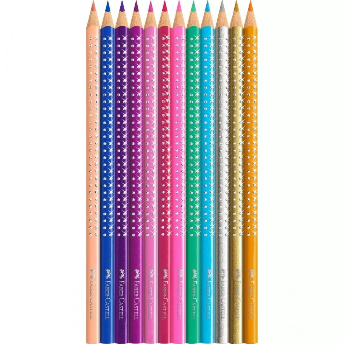 Faber Castell  Sparkle colour pencil tin with 12 Sparkle colour pencils 201737