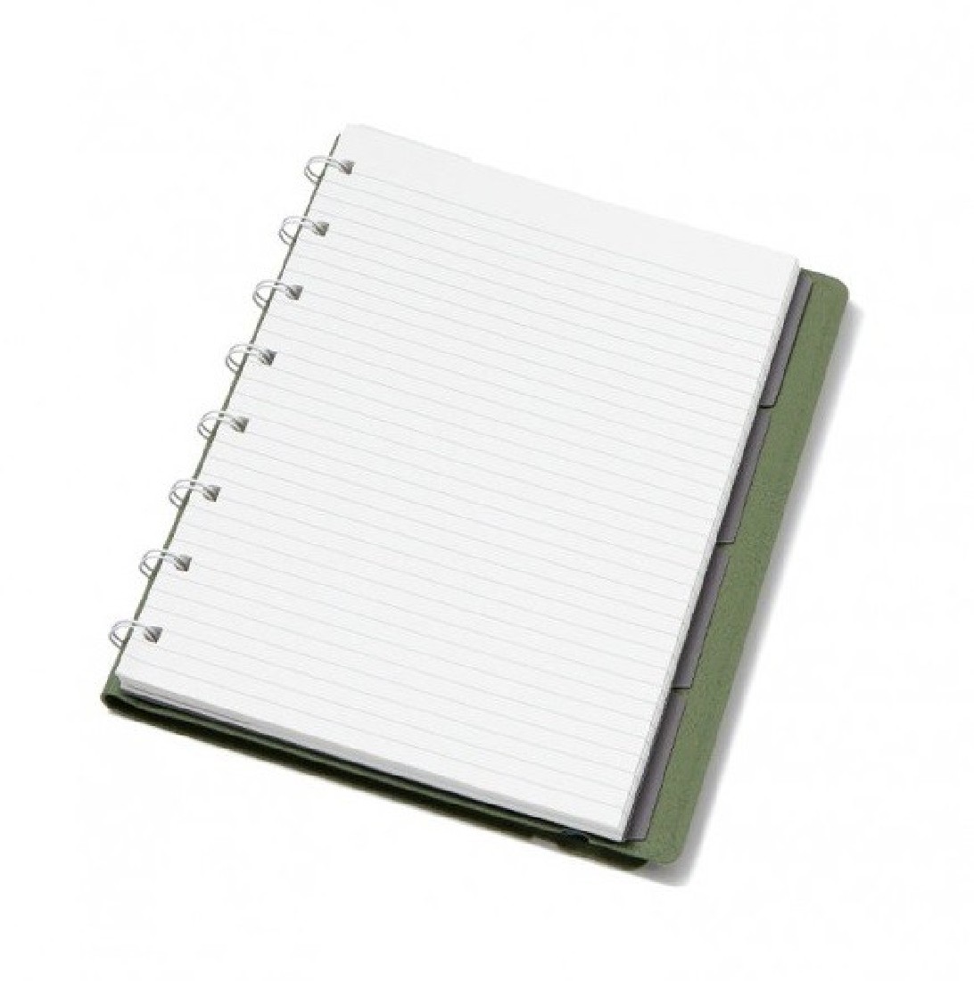 Filofax Notebook Refillable Ruled A5 Neutrals Jade 179526