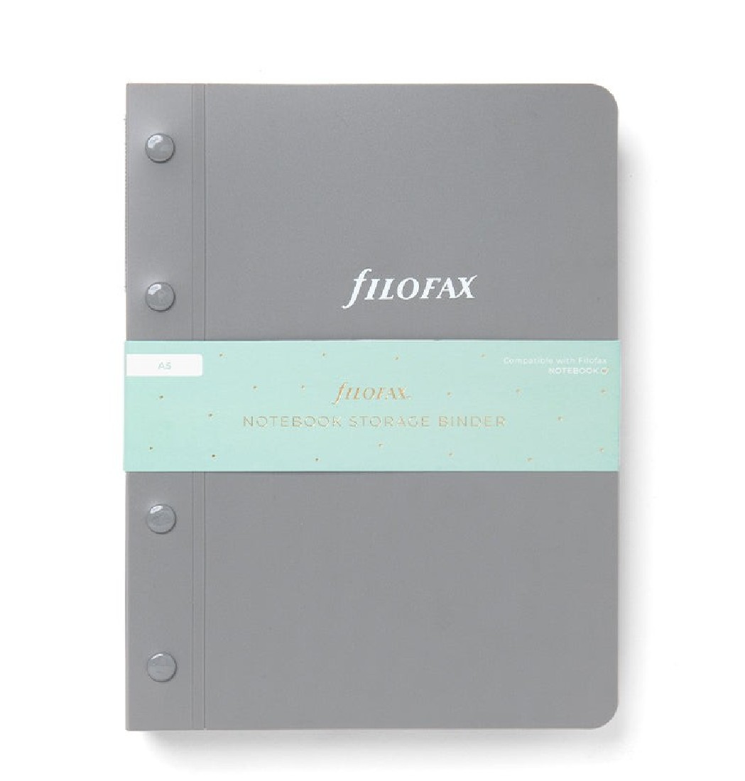 Filofax Refill A5 Organizer Storage Binder Grey 132920