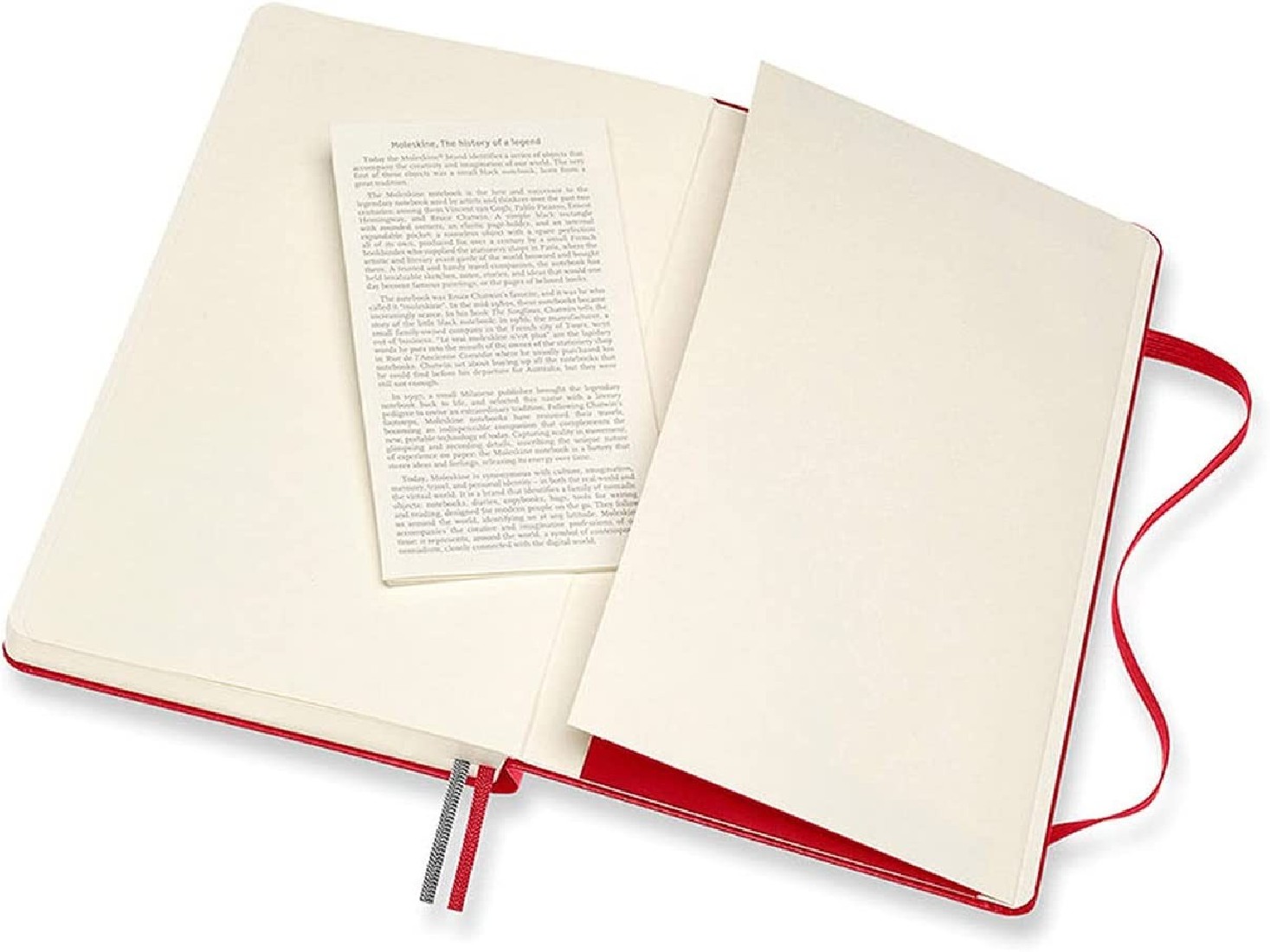Moleskine Notebook Plain Expanded Version Large 13x21 Red Hard Cover